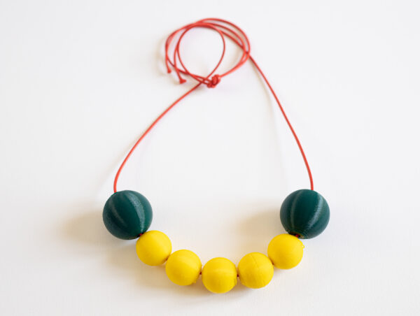 Yellow & green - 3D printed necklace